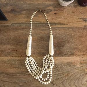 Carved white necklace